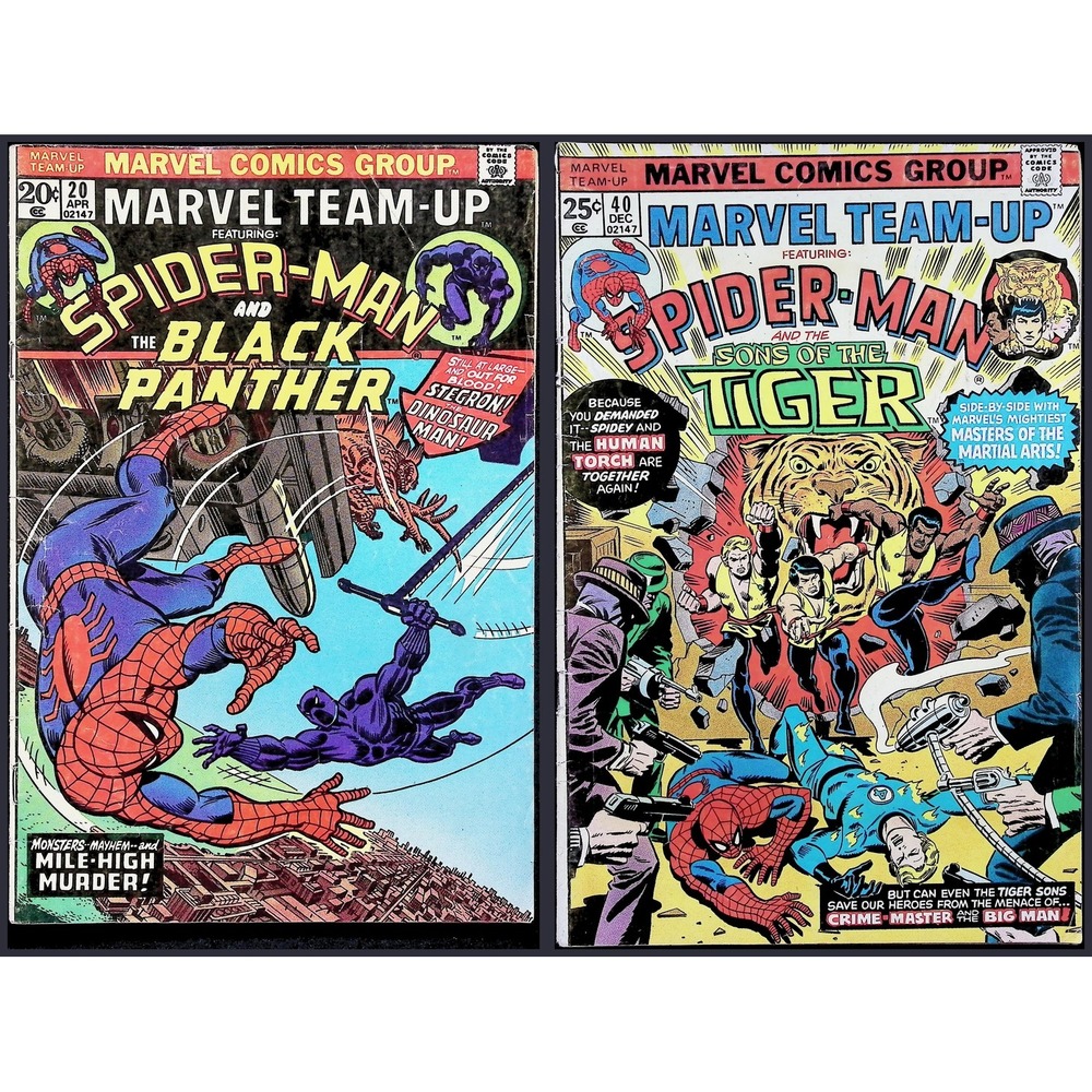 Marvel Team-Up 2X Comic Lot #20 40 1st Crime Master Death of Big Man Marvel